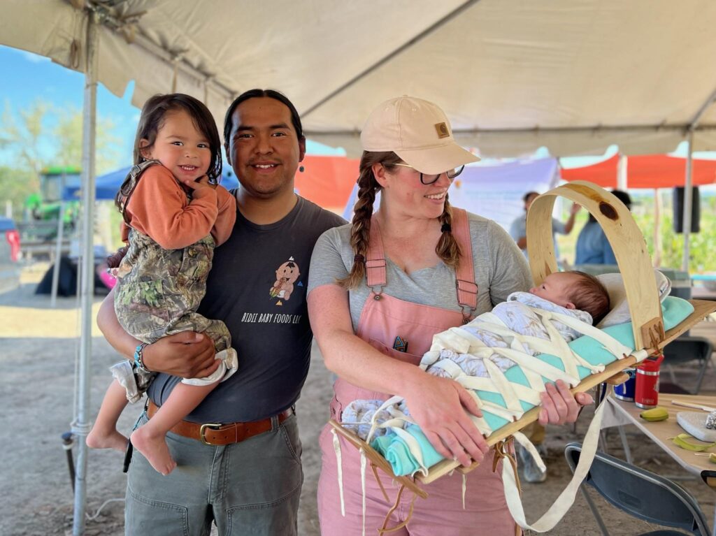 Photo of the Bidii Baby Foods Team, featuring Co-Founders Zach and Mary and their two children. Photo courtesy of Bidii Baby Foods.